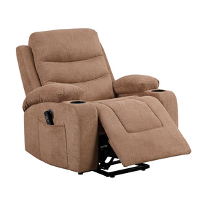 Lera Microfiber Power Lift Chair with Massage, Heat, Charging Ports and Cup-Holders