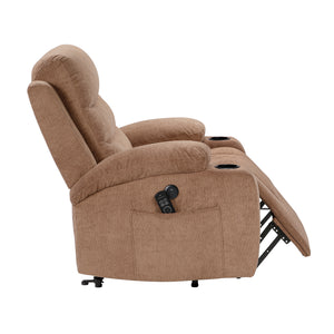 Lera Microfiber Power Lift Chair with Massage, Heat, Charging Ports and Cup-Holders