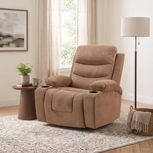 Lera Microfiber Power Lift Chair with Massage, Heat, Charging Ports and Cup-Holders