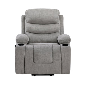 Lera Microfiber Power Lift Chair with Massage, Heat, Charging Ports and Cup-Holders