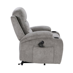 Lera Microfiber Power Lift Chair with Massage, Heat, Charging Ports and Cup-Holders