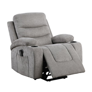 Lera Microfiber Power Lift Chair with Massage, Heat, Charging Ports and Cup-Holders