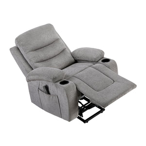 Lera Microfiber Power Lift Chair with Massage, Heat, Charging Ports and Cup-Holders
