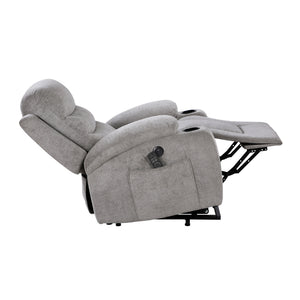 Lera Microfiber Power Lift Chair with Massage, Heat, Charging Ports and Cup-Holders