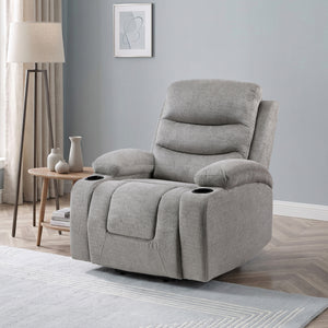 Lera Microfiber Power Lift Chair with Massage, Heat, Charging Ports and Cup-Holders
