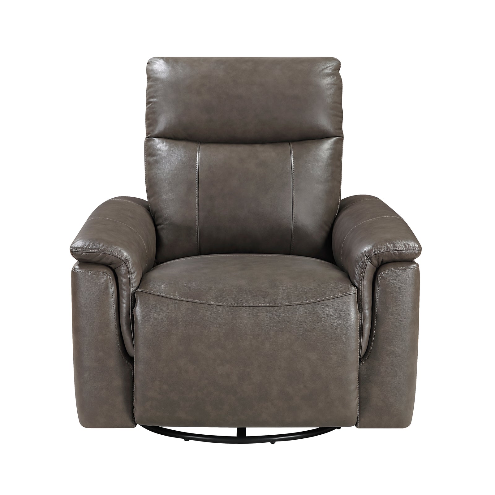 Koa Leather Match Swivel Glider Reclining Chair
