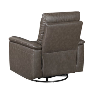Koa Leather Match Swivel Glider Reclining Chair