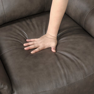 Koa Leather Match Swivel Glider Reclining Chair