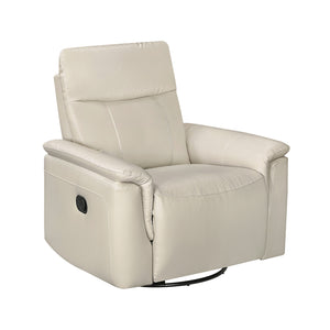 Koa Leather Match Swivel Glider Reclining Chair