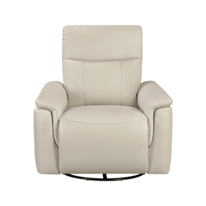 Koa Leather Match Swivel Glider Reclining Chair