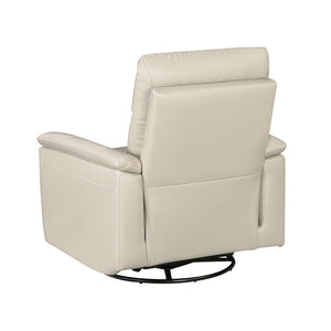 Koa Leather Match Swivel Glider Reclining Chair