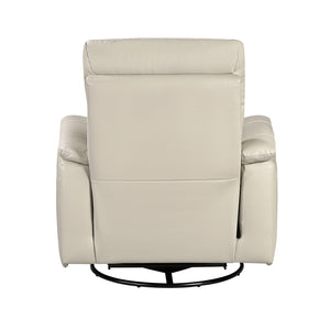 Koa Leather Match Swivel Glider Reclining Chair