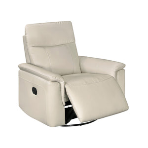 Koa Leather Match Swivel Glider Reclining Chair