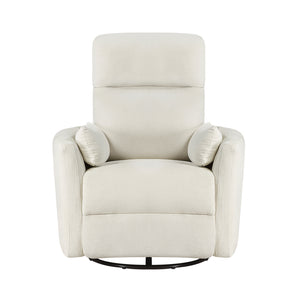 Lennon Textured Microfiber Swivel Glider Reclining Chair