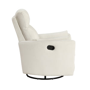 Lennon Textured Microfiber Swivel Glider Reclining Chair