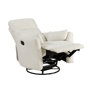 Lennon Textured Microfiber Swivel Glider Reclining Chair