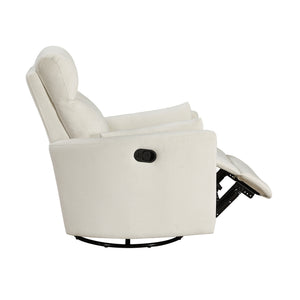 Lennon Textured Microfiber Swivel Glider Reclining Chair