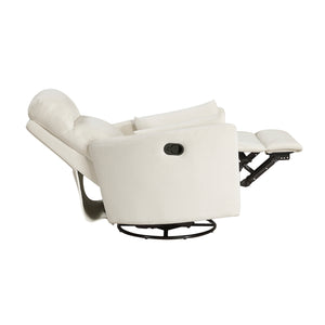 Lennon Textured Microfiber Swivel Glider Reclining Chair