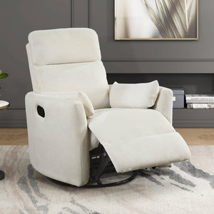 Lennon Textured Microfiber Swivel Glider Reclining Chair
