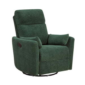 Lennon Textured Microfiber Swivel Glider Reclining Chair