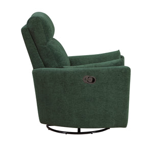 Lennon Textured Microfiber Swivel Glider Reclining Chair