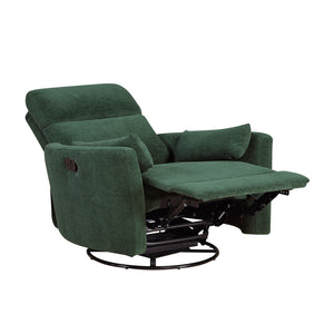 Lennon Textured Microfiber Swivel Glider Reclining Chair