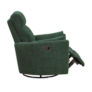 Lennon Textured Microfiber Swivel Glider Reclining Chair