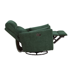 Lennon Textured Microfiber Swivel Glider Reclining Chair