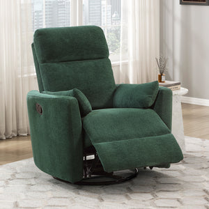 Lennon Textured Microfiber Swivel Glider Reclining Chair