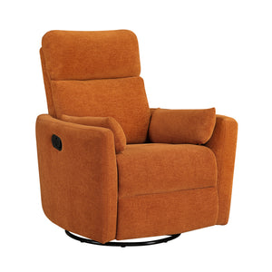 Lennon Textured Microfiber Swivel Glider Reclining Chair