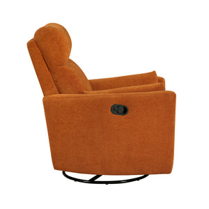 Lennon Textured Microfiber Swivel Glider Reclining Chair