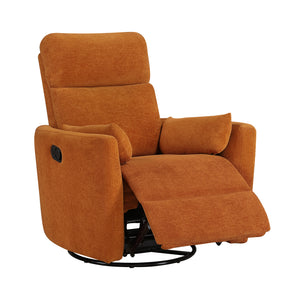 Lennon Textured Microfiber Swivel Glider Reclining Chair