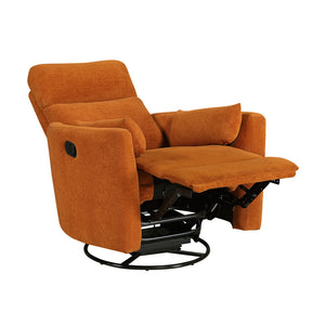 Lennon Textured Microfiber Swivel Glider Reclining Chair