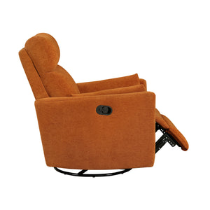 Lennon Textured Microfiber Swivel Glider Reclining Chair