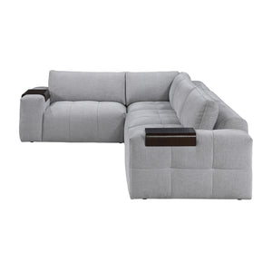 Mackay 4-Piece Textured Fabric Modular Sectional