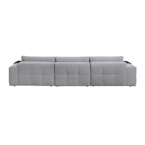 Mackay 4-Piece Textured Fabric Modular Sectional