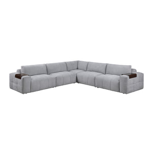 Mackay 5-Piece Textured Fabric Modular Sectional