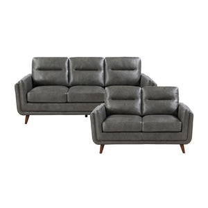 Sova Leather Match 2-Piece  Living Room Sofa Set