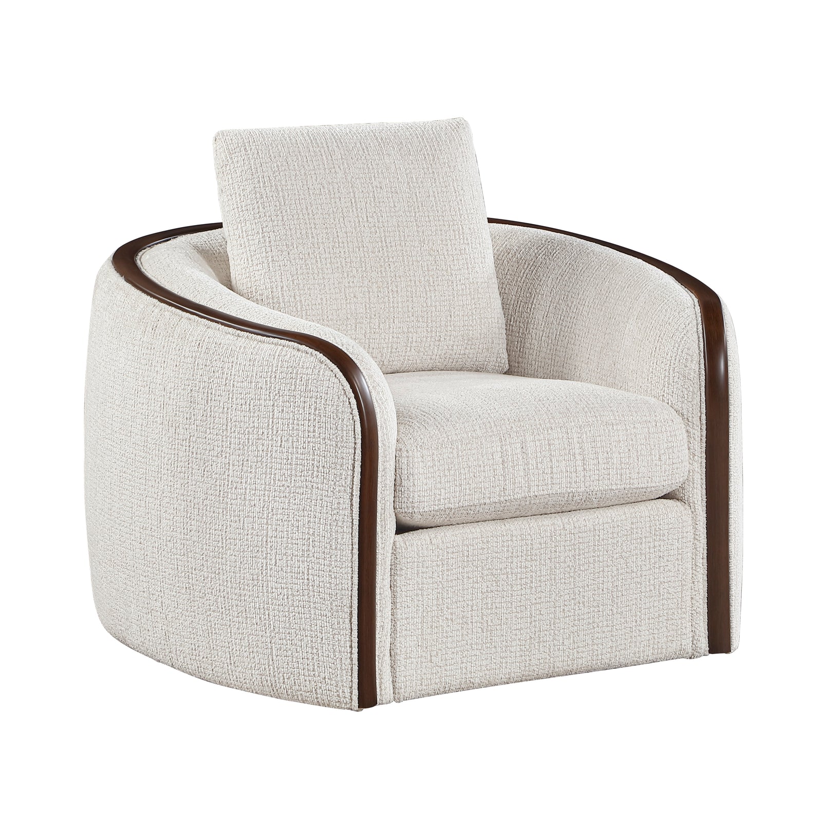 Forma Chenille Swivel Living Room Chair