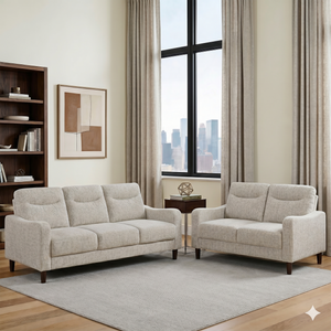Ellery 2-Piece Chenille Fabric Living Room Sofa set