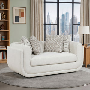 Calvani Chenille Fabric Living Room Loveseat