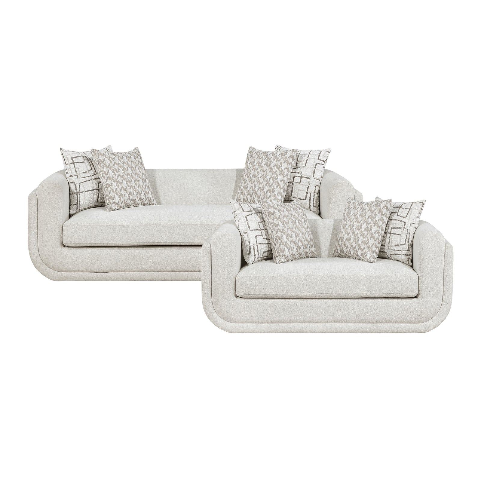 Calvani 2-Piece Chenille Fabric Living Room Sofa set