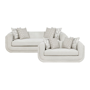 Calvani 2-Piece Chenille Fabric Living Room Sofa set