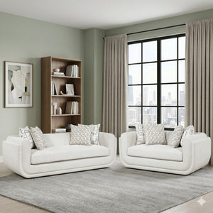 Calvani 2-Piece Chenille Fabric Living Room Sofa set