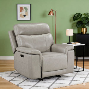 Vireo Leather Power Glider Reclining Chair with Power Headrest