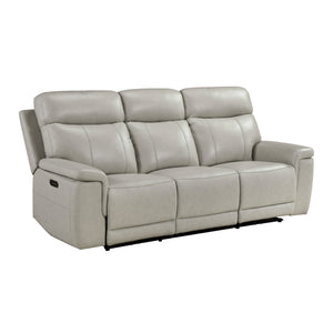 Vireo Leather Power Double Reclining Sofa with Power Headrest