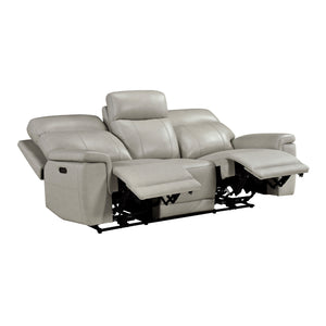 Vireo Leather Power Double Reclining Sofa with Power Headrest