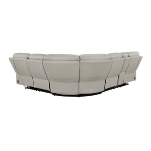 Vireo Leather  6-Piece Modular Power Reclining Sectional with Power Headrests and Charging Ports