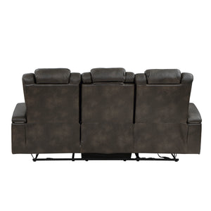 Rockford Faux Leather Power Double Reclining Sofa