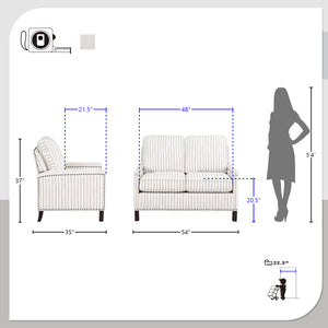 Ferron 2-Piece Fabric Living Room Sofa Set